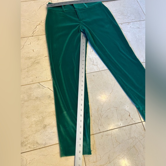 Alice + Olivia Velvet pants, button & zip front, side & back pockets, loops Sz 2 - Picture 13 of 13